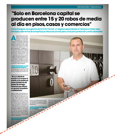 Entrevista a Amb Tot Tancat en La Vanguardia